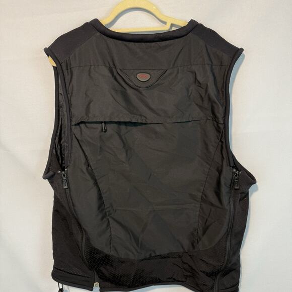 Tumi Men's Black Zip Up Tactical Traveler Packable Cargo Pocket Vest L Read Desc - Picture 3 of 16